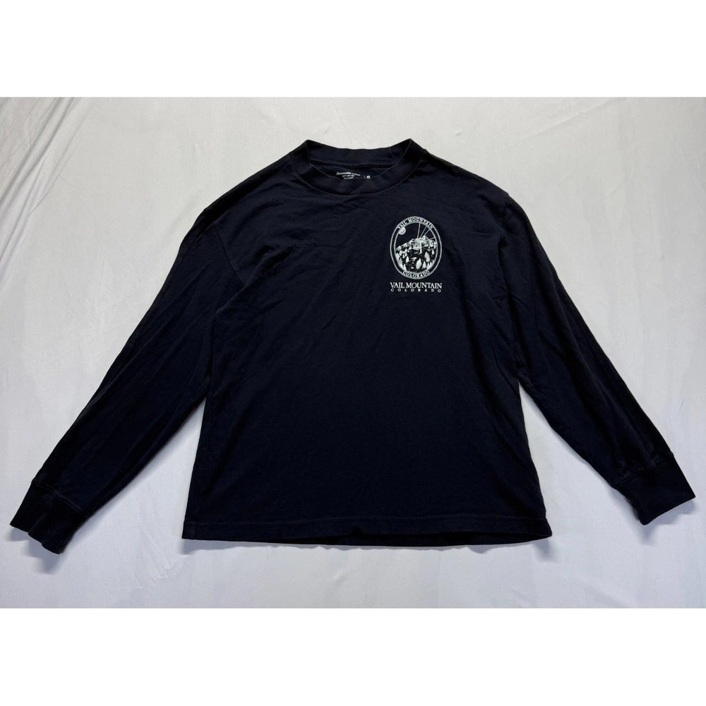 Abercrombie & Fitch Soft A&F Tee Shirt Womens XS Oversized Blue Vail Mountain